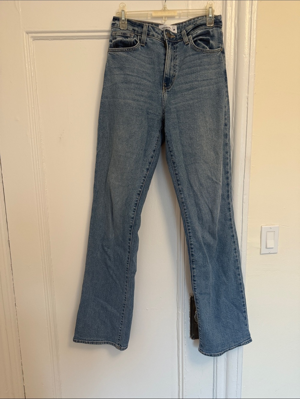 “Just Black Denim” Women's Light Blue Straight-Leg Jeans